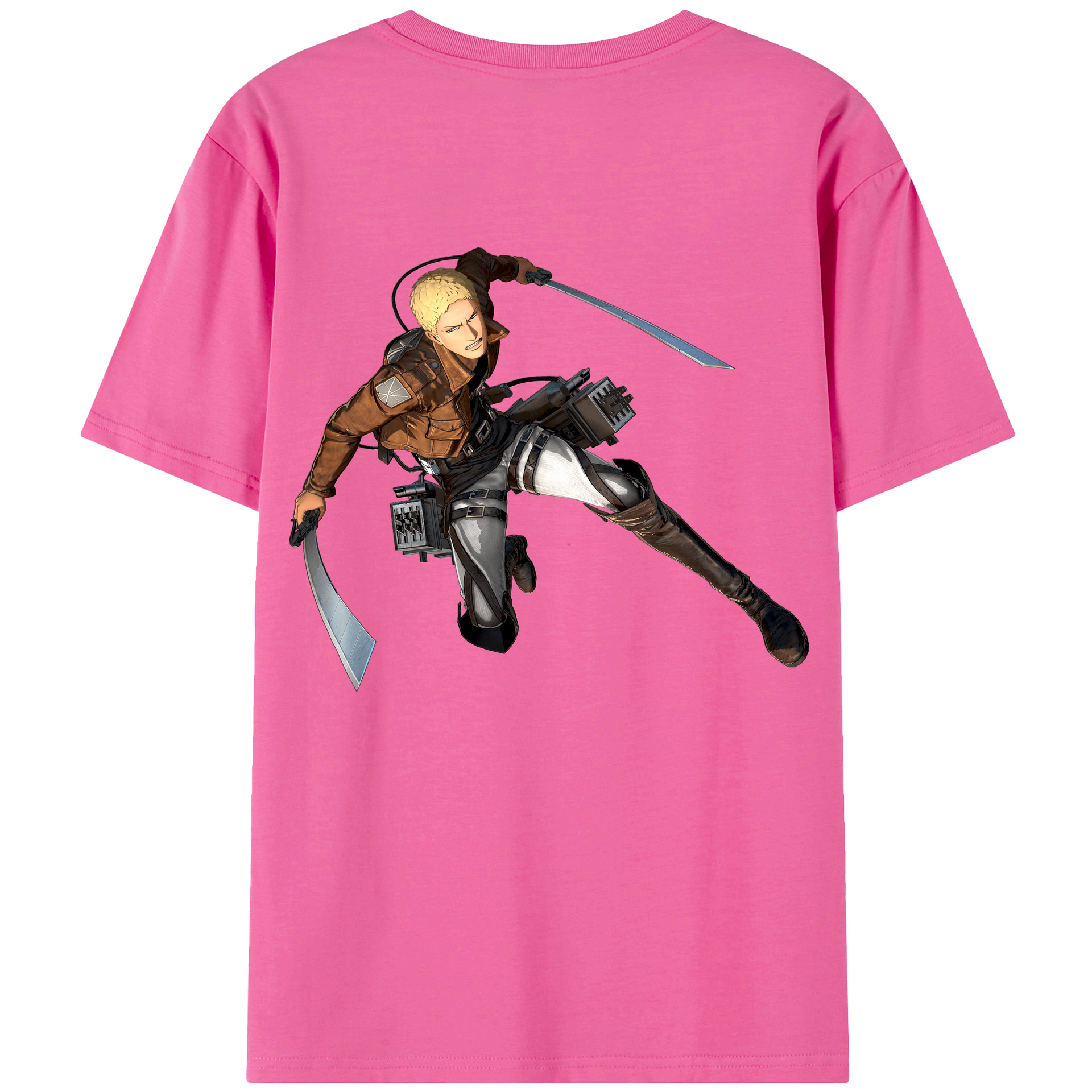 （画像用） 進撃の巨人 ライナー・ブラウン Attack on Titan Reiner Braun レディース半袖Tシャツ(バックプリント)